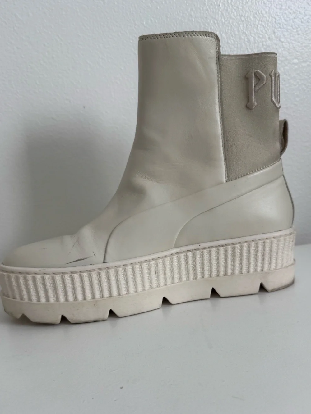 Puma Fenty by Rihanna Cream Platform Ankle Boots